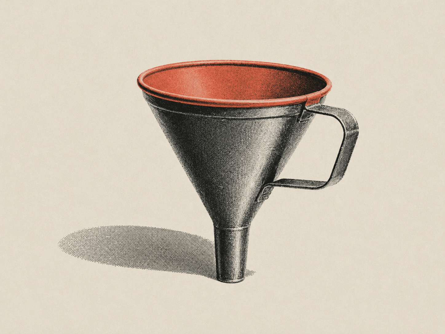 Illustration of a funnel, symbolizing GTM systems and commercial learning loops